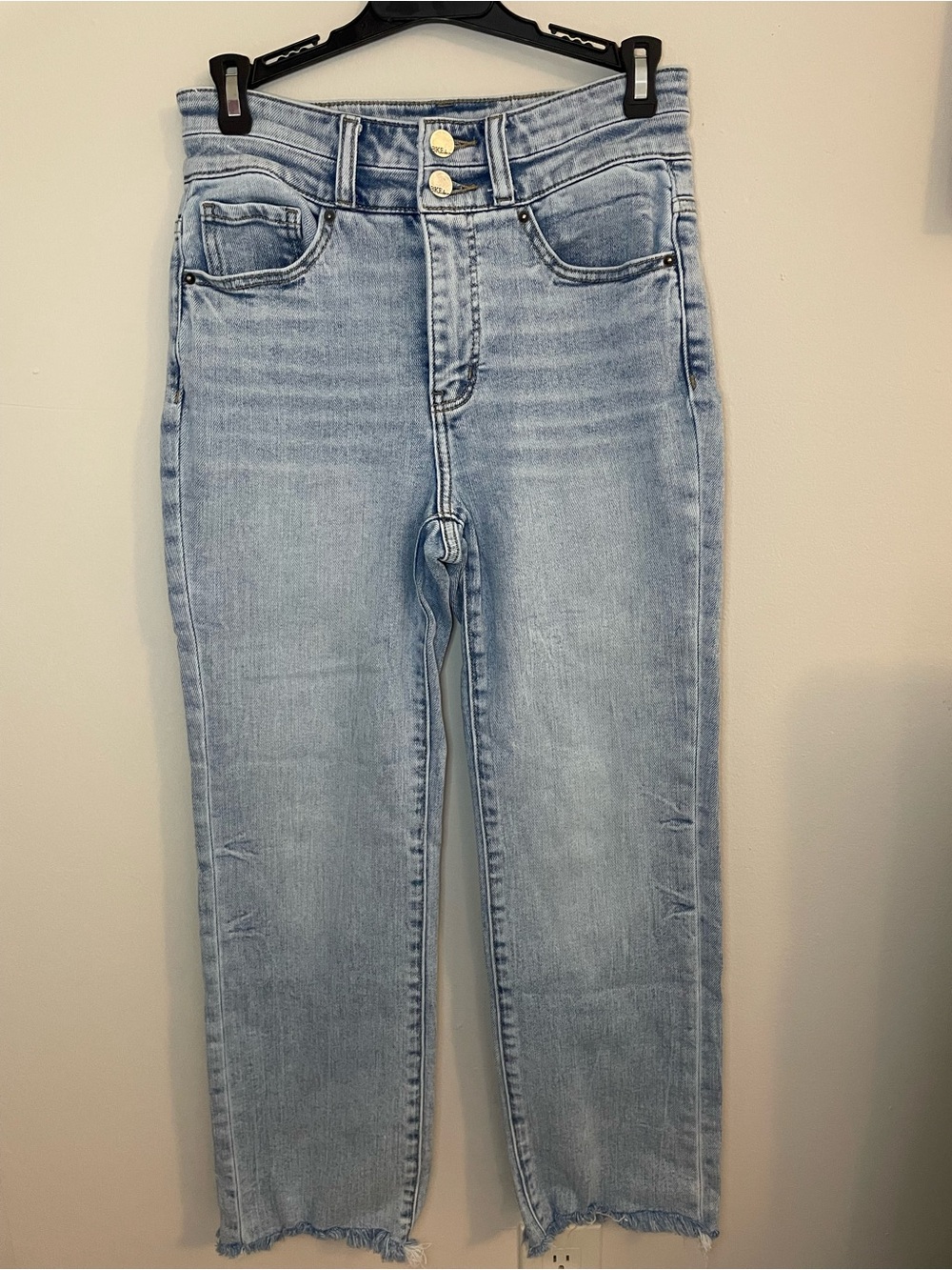 BKE Light Blue Cropped Straight-Leg Women's Jeans